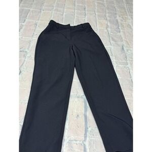 Black Wide Leg Dress‎ Pants High Waisted Zipper Fly Women's Size 6